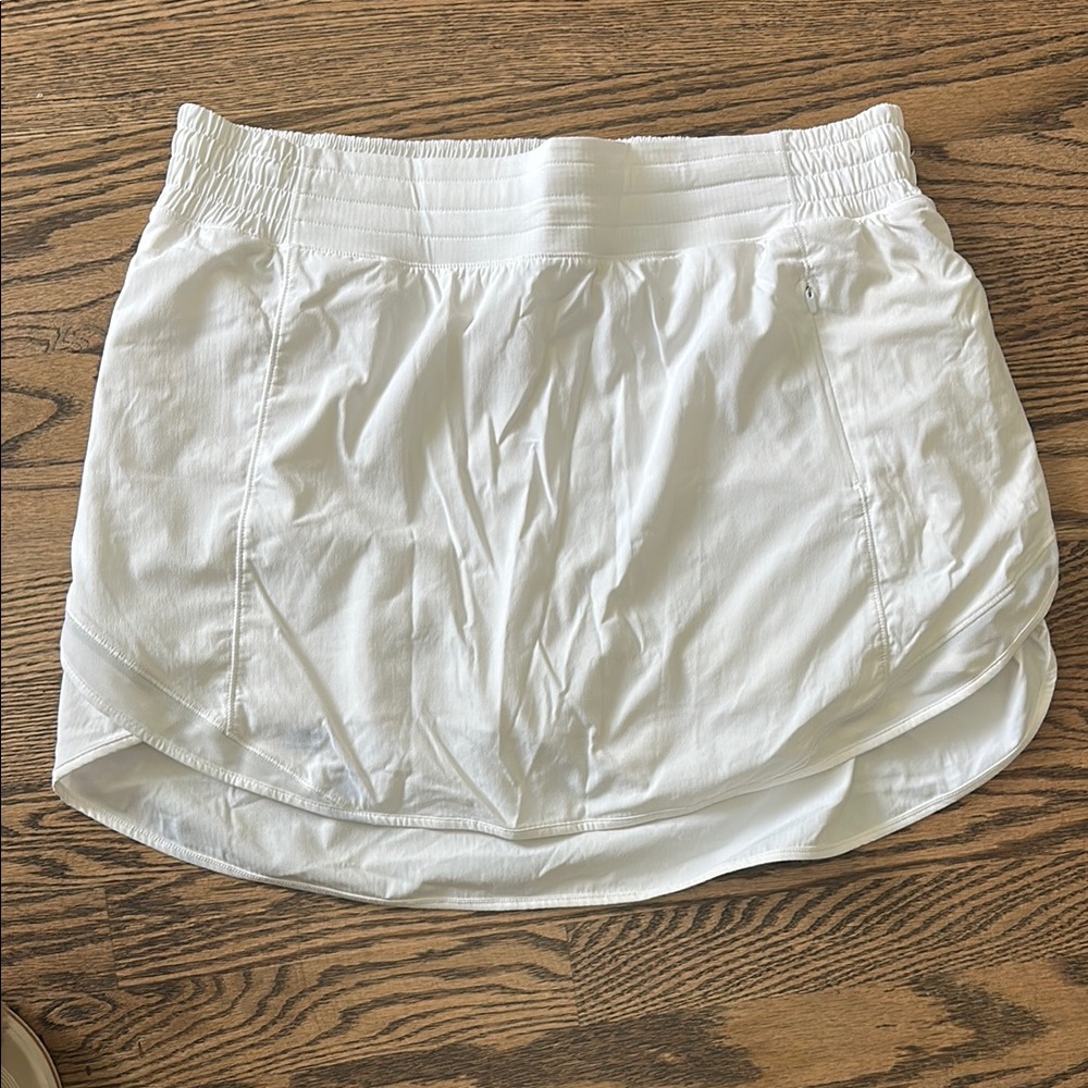 Lululemon Sz 12 skirt White Athletic Skort Elastic Waistband